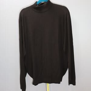 Jos A Bank Signature Black Silk Mock Neck Sweater Size L